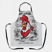 Tablier mignonne dame de coq fou ajouter du texte (Recto)
