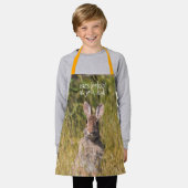 Tablier Mignonne et Curieux lapin de coton oriental (Porté)