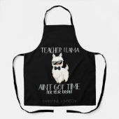 Tablier Mignonne et drôle Enseignante Llama | Nom personna (Recto)