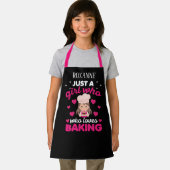 Tablier Mignonne fille aime cuisiner ajouter nom enfants (Insitu)