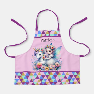 Tablier mignonne filles licorn fairy ajouter nom enfants