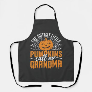 Tablier Mignonne grand-mère citrouille design Halloween_1