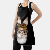 Tablier Mignonne Lapin de Pâques Maman Pâques Léopard Anné (Insitu)