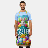 Tablier Mignonne lapin de printemps/Pâques avec oeuf (Porté)