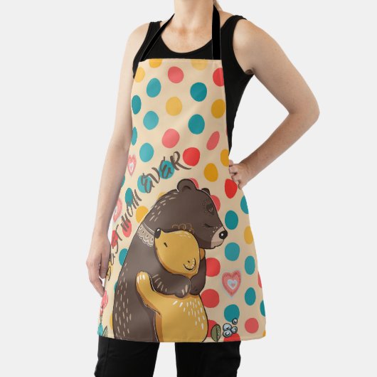 Tablier Mignonne maman Apron, cadeau de jour mère, Meilleu (Insitu)