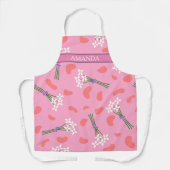 Tablier Mignonne marguerite délicate minuscule bouquet mot (Recto)