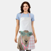 Tablier Mignonne Mouton Avec Lunettes (Porté)