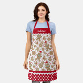 Tablier Mignonne Noël Gingerbread Homme Apron (Porté)