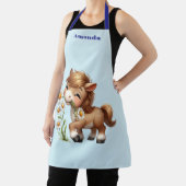 Tablier Mignonne Pony Mange Manger Des Marguerites (Insitu)