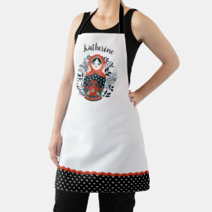 Tablier Mignonne poupée de nidification Matryoshka de Noël