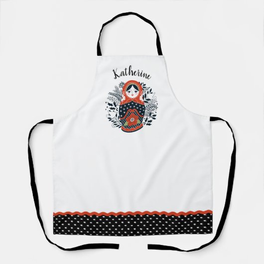 Tablier Mignonne poupée de nidification Matryoshka de Noël (Recto)