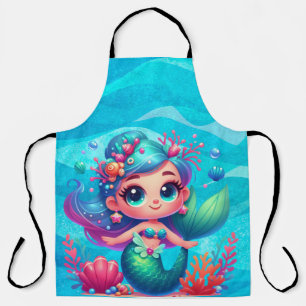 Tablier Mignonne sirène sous-marine