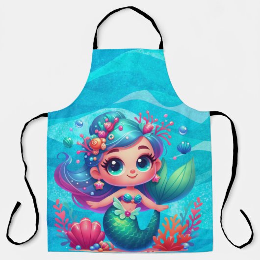 Tablier Mignonne sirène sous-marine (Recto)