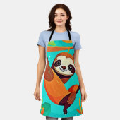 Tablier Mignonne Sloth pendue dans la jungle (Porté)