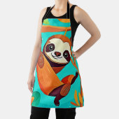 Tablier Mignonne Sloth pendue dans la jungle (Insitu)