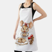 Tablier Mignonne souris Chef Noël (Insitu)