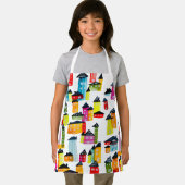 Tablier Mignonnes maisons d'aquarelle blanc (Insitu)