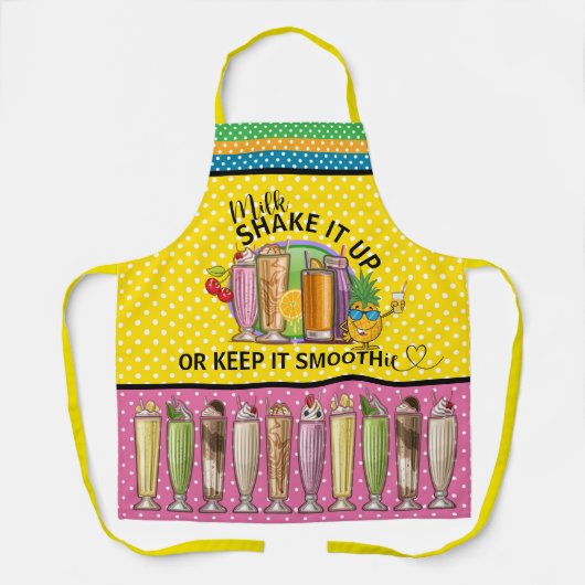 Tablier Milkshake and Smoothie All-Over Print Apron (Recto)