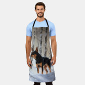 Tablier Mince Pinscher Laisser Neige Noël (Porté)