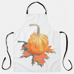 Tablier Mini Citrouille sur feuille d'automne