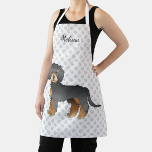 Tablier Mini Goldendoodle noir et fauve Chien de dessin an