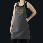 Tablier Mini-moderne Script Lettrage Nom Cuisine<br><div class="desc">Mini-moderne Script Lettrage Nom Cuisine Apron</div>