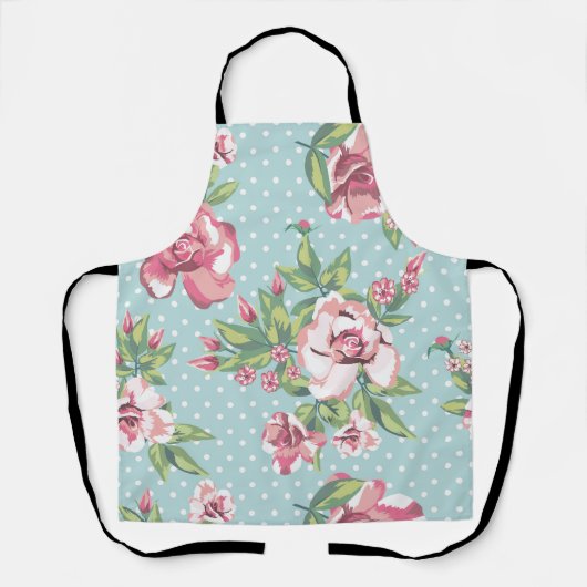 Tablier Mini scandinave rétro motif fleurs mignonnes (Recto)