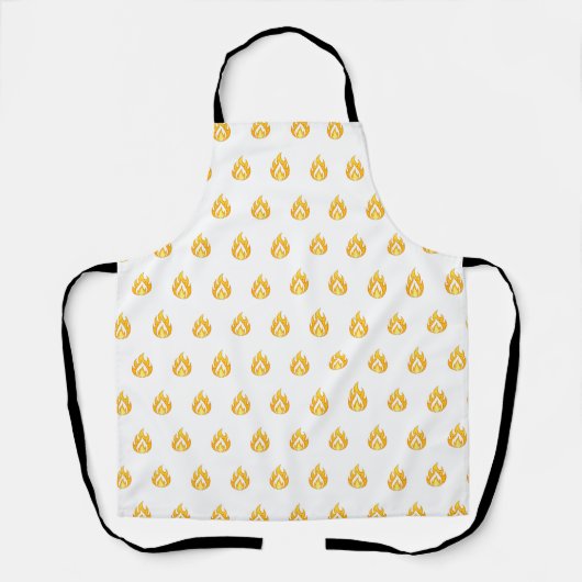 Tablier Minimal Fire Flame Icon Hot Lit Aesthetic Graphic (Recto)