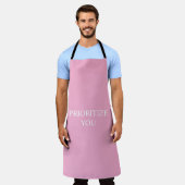 Tablier Minimal Prioriser Vous Citation Rose Poussiéreuse  (Porté)