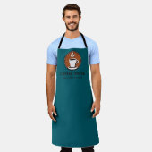 Tablier Minimal simple café carte de visite barista (Porté)