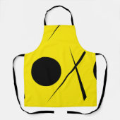 Tablier Minimalisme moderne Art Abstrait Jaune Noir (Recto)