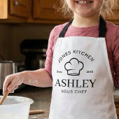 Tablier Minimalist Chef Hat Kitchen Logo with Classic Typo