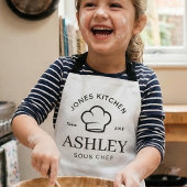 Tablier Minimalist Chef Hat Kitchen Logo with Classic Typo