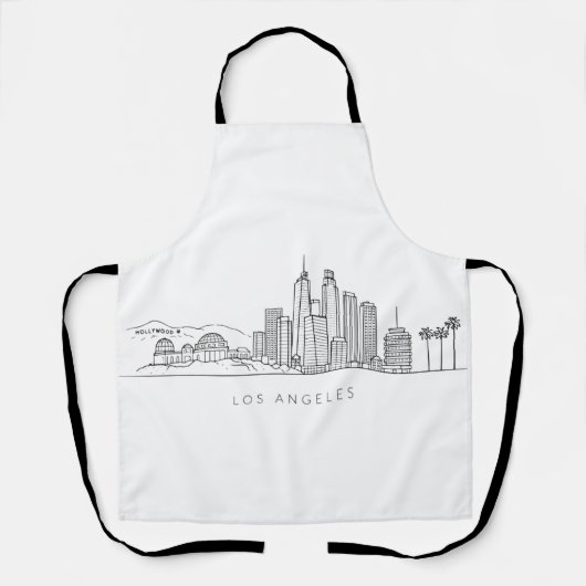 Tablier Minimalist Los Angeles Skyline Illustration (Recto)