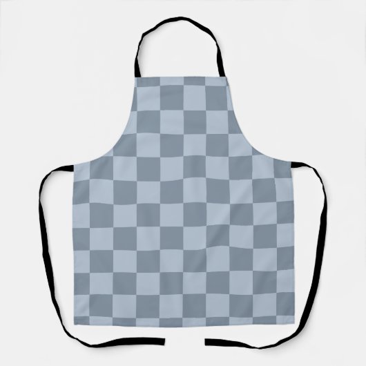 Tablier Minimalist Powder Blue Checkerboard Pattern (Recto)