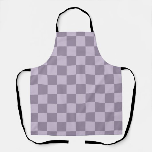 Tablier Minimalist Soft Lavender Checkerboard Pattern  (Recto)