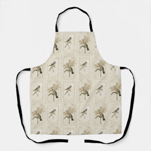 Tablier Minimaliste Lily Bird Élégant Antique