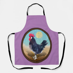 Tablier Minorque Rooster Vintage Oval