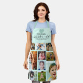 Tablier Mint Heart Best Baker Chef Grandma Photo Collage (Porté)