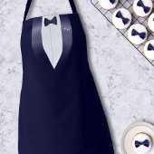 Tablier Minuit Bleu Tuxedo Bib Waiters Costume Apron