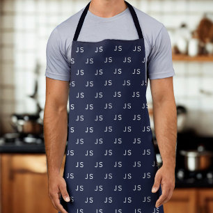 Tablier Minuit Monogramme bleu Premier Motif