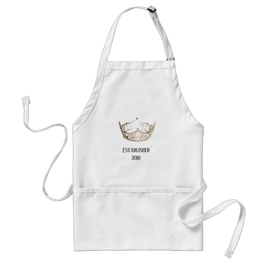 Tablier Miss America Gold Crown Apron Date-Établi (Devant)