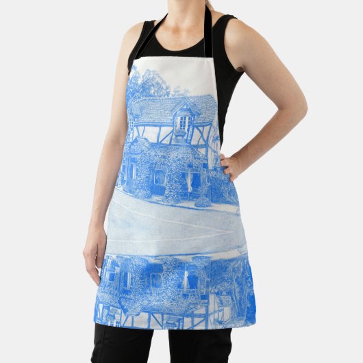 Tablier 'Miss Marple's Tea Room' - Apron (Bleu) (Insitu)