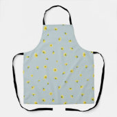 Tablier Misty Blue Japanese Winter Cosmos Floral Pattern (Recto)