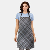 Tablier Misty Février bleu et gris plaid (Porté)