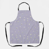 Tablier Misty Lavender White Cosmos Floral Pattern (Recto)