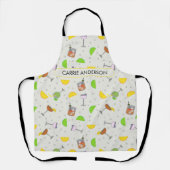 Tablier Mixologue motif de barman d'été (Recto)
