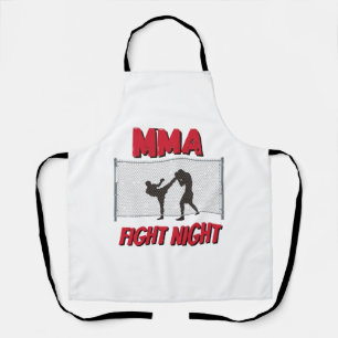 Tablier MMA Fight Night text and Silhouette of Two Fighter