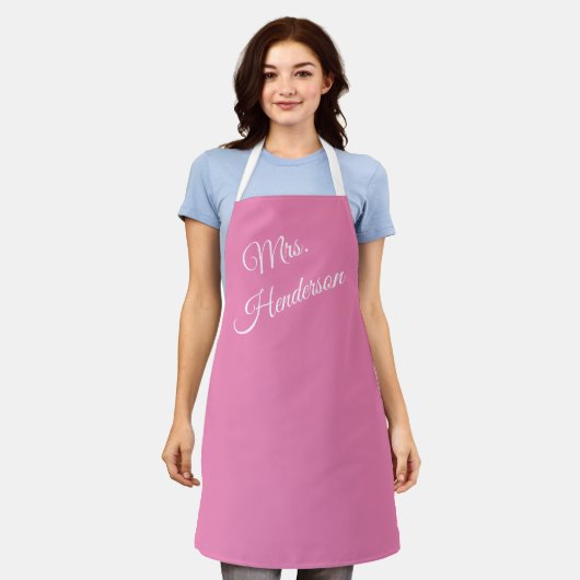 Tablier Mme Apron rose (Porté)