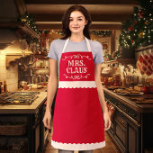 Tablier Mme Claus Cute Red Holiday Noël